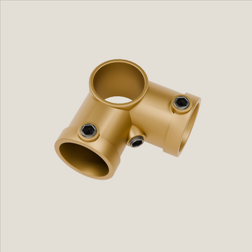 3-Way Corner Clamp Open – Gold