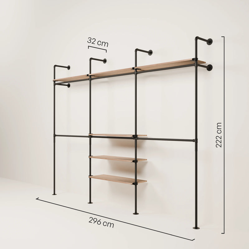 KIM DOUBLE 3 OAK – 6 étagères