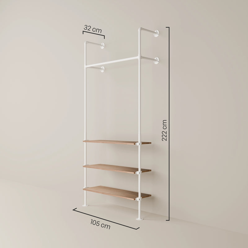 KIM 1 OAK – 3 étagères | blanc