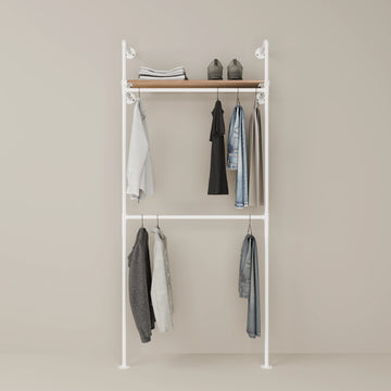 KIM DOUBLE 1 OAK – 1 Regalboden oben | Weiß