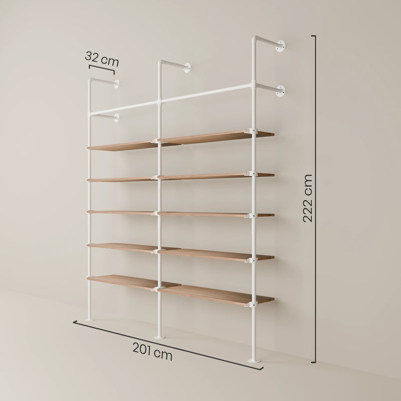 KIM 2 OAK – 10 étagères | blanc