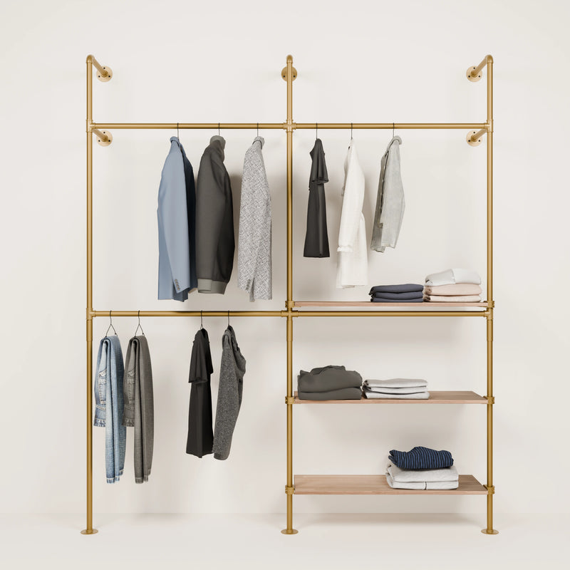 KIM DOUBLE 2 OAK – 3 planken rechts | goud