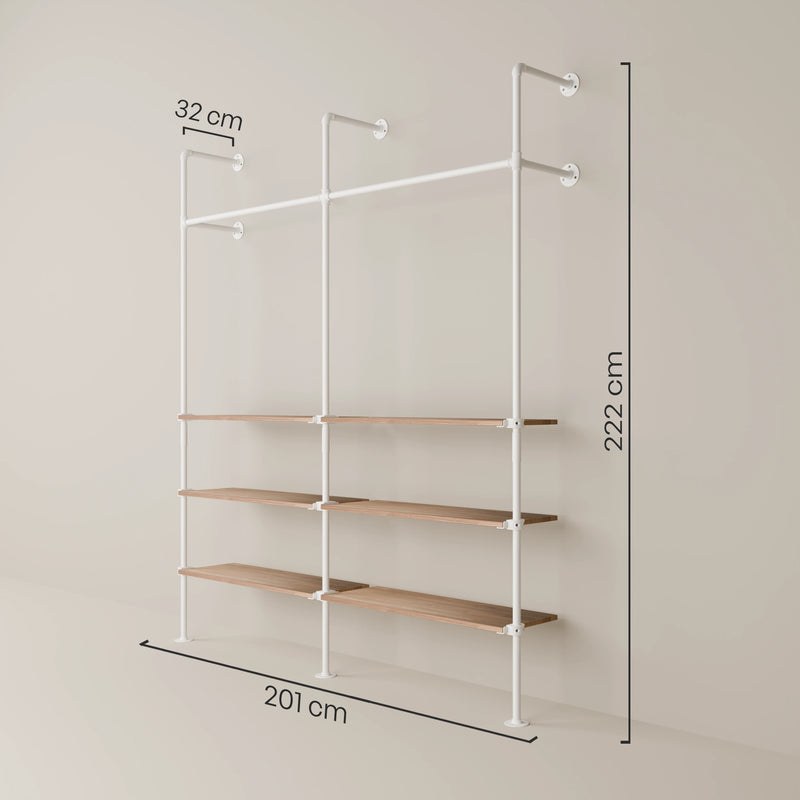 KIM 2 OAK – 6 étagères | blanc