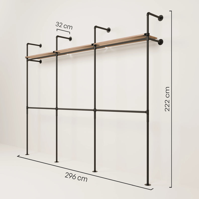 KIM DOUBLE 3 OAK – 3 Regalböden oben