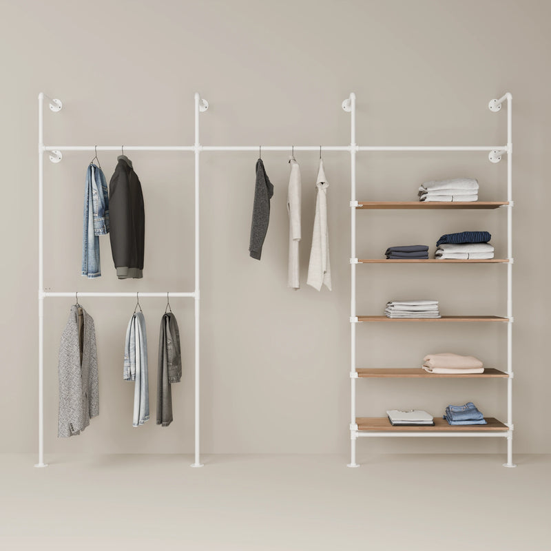 KIM DOUBLE 3 OAK – 5 planken | wit