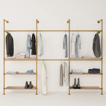 KIM DOUBLE 3 OAK – 6 étagères en bas | or