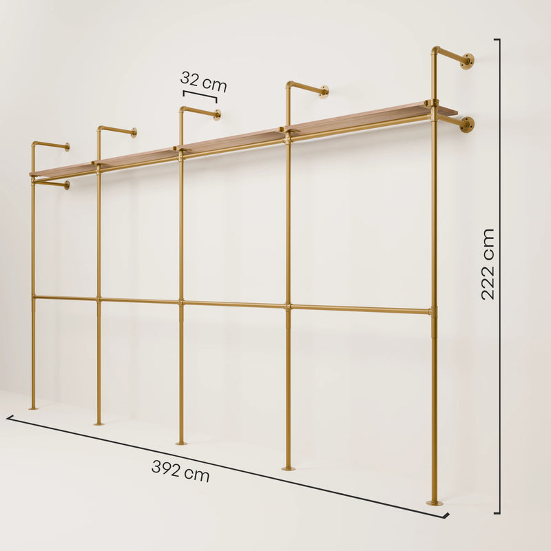 KIM DOUBLE 4 OAK – 4 étagères | or