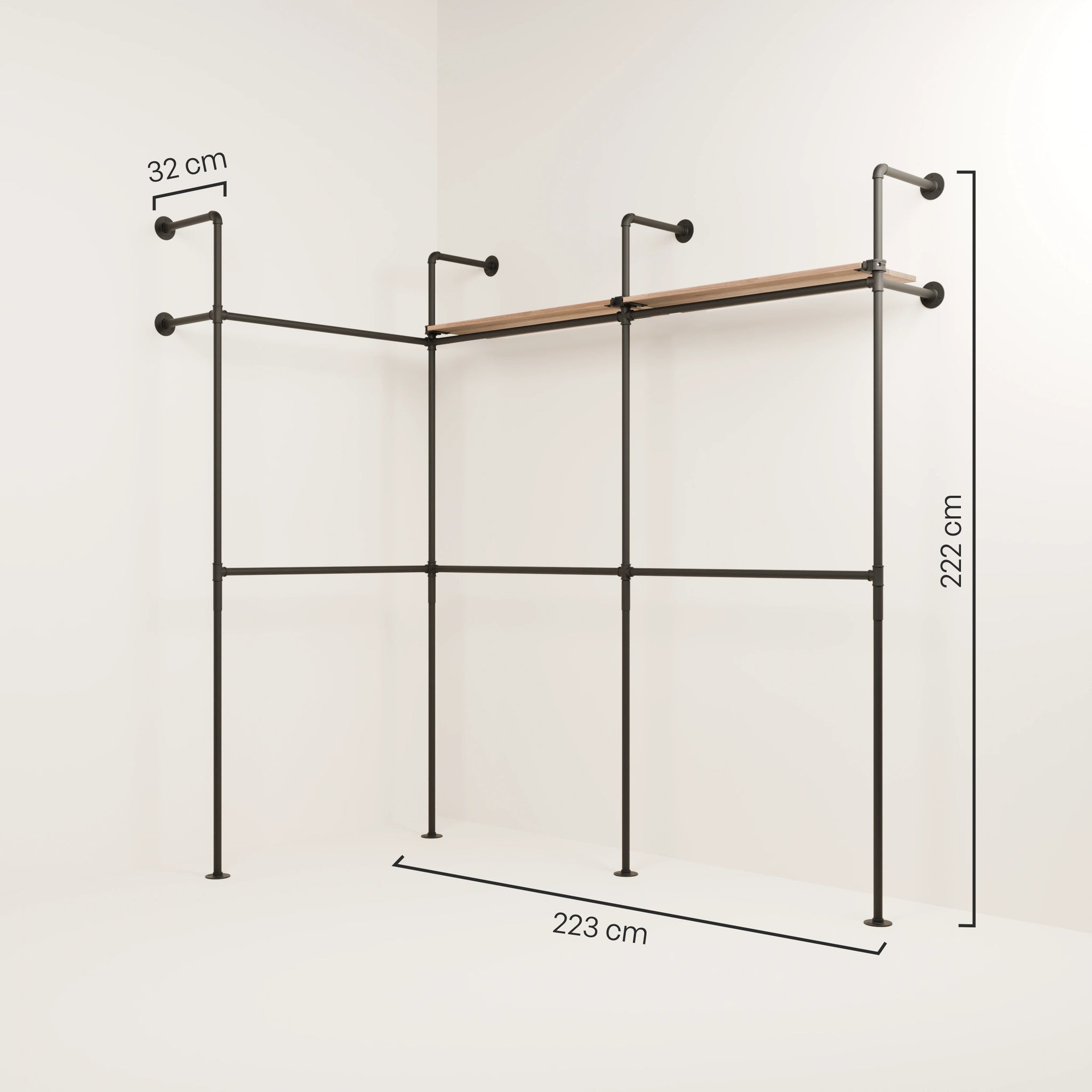 KIM EDGE DOUBLE 3 OAK – 2 Regalböden