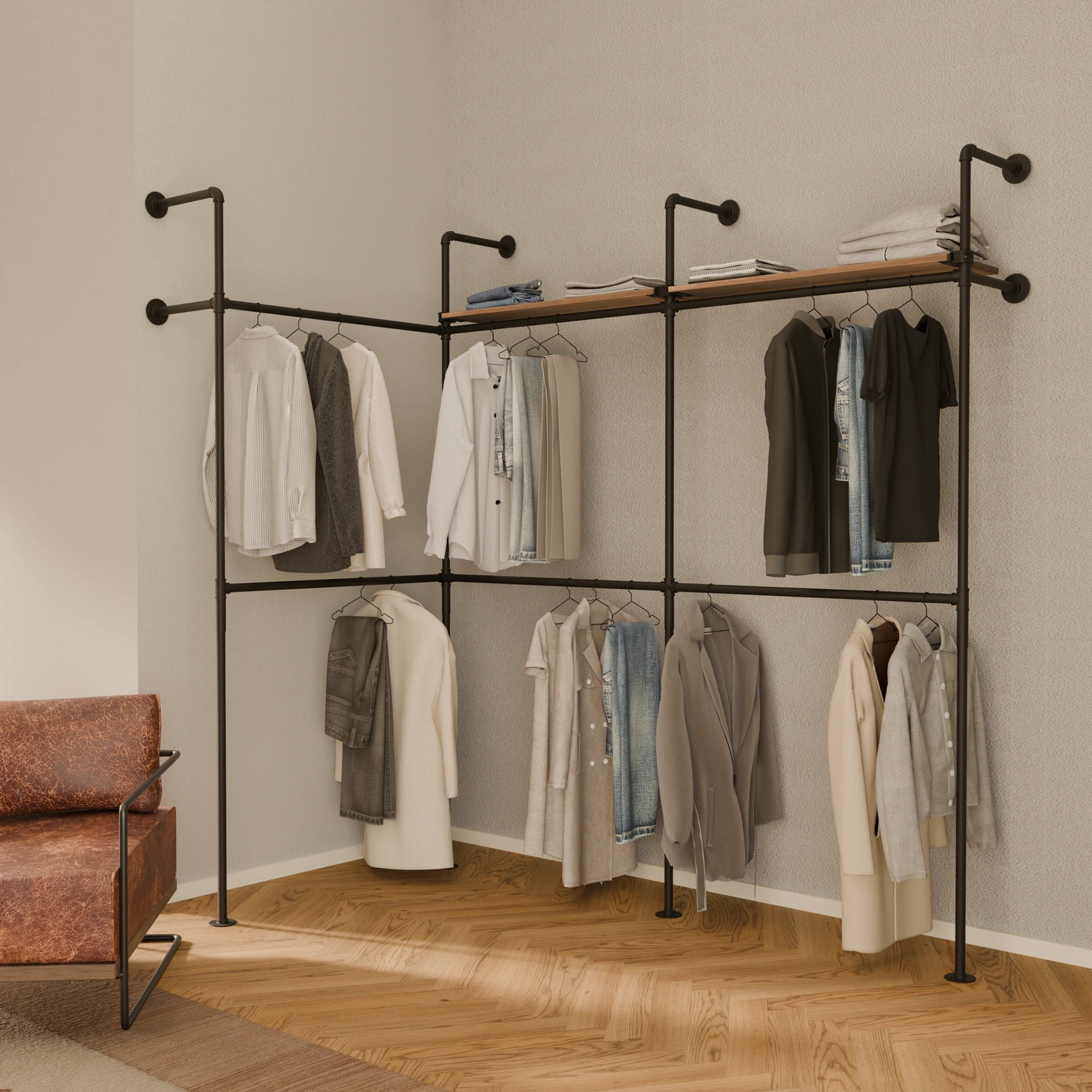 KIM EDGE DOUBLE 3 OAK – 2 Regalböden