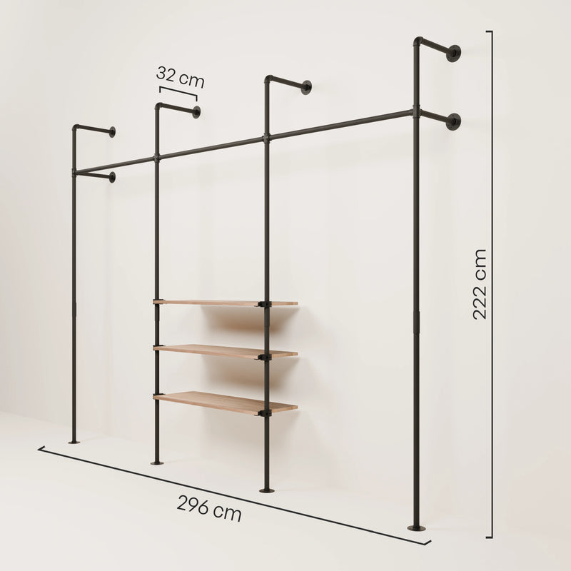 Kleiderschrank Industriedesign Maße