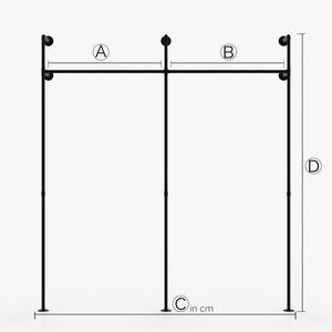 Fabrication sur mesure – KIM II – Armoire Industrial | Design industriel | tubes noirs