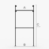 Fabrication sur mesure – KIM I Double – Armoire Industrial | Design industriel | tubes noirs